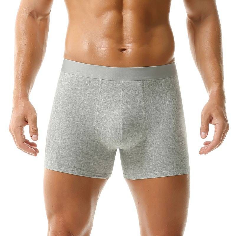 3-pack Men's Cotton Boxer Briefs White With Waistband Design_voghion.com