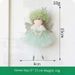 Enchanting Angel Girl Christmas Ornament – Fluffy Tulle Skirt & Antler Wings For Festive Tree Decor (Green/White/Pink)_voghion.com