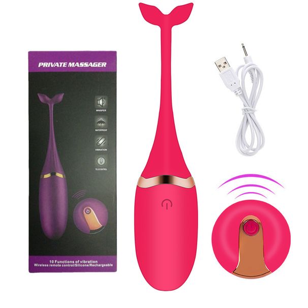 Kaulquappe Kabelloser Ladevibrator Kleiner Walschwanz Fernbedienung Springendes Ei Sexspielzeug für Erwachsene Weiblicher Masturbator_voghion.com
