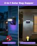 PEXPEL 2-in-1 Solar Bug Zapper Outdoor Waterproof With Motion Sensor Light, Cordless Mosquito Zapper Outdoor With 3 Modes, Recharg_voghion.com