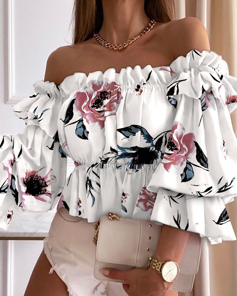 Women's Hot Sale  Sexy Fashion Long Sleeve Waist Blouse_voghion.com