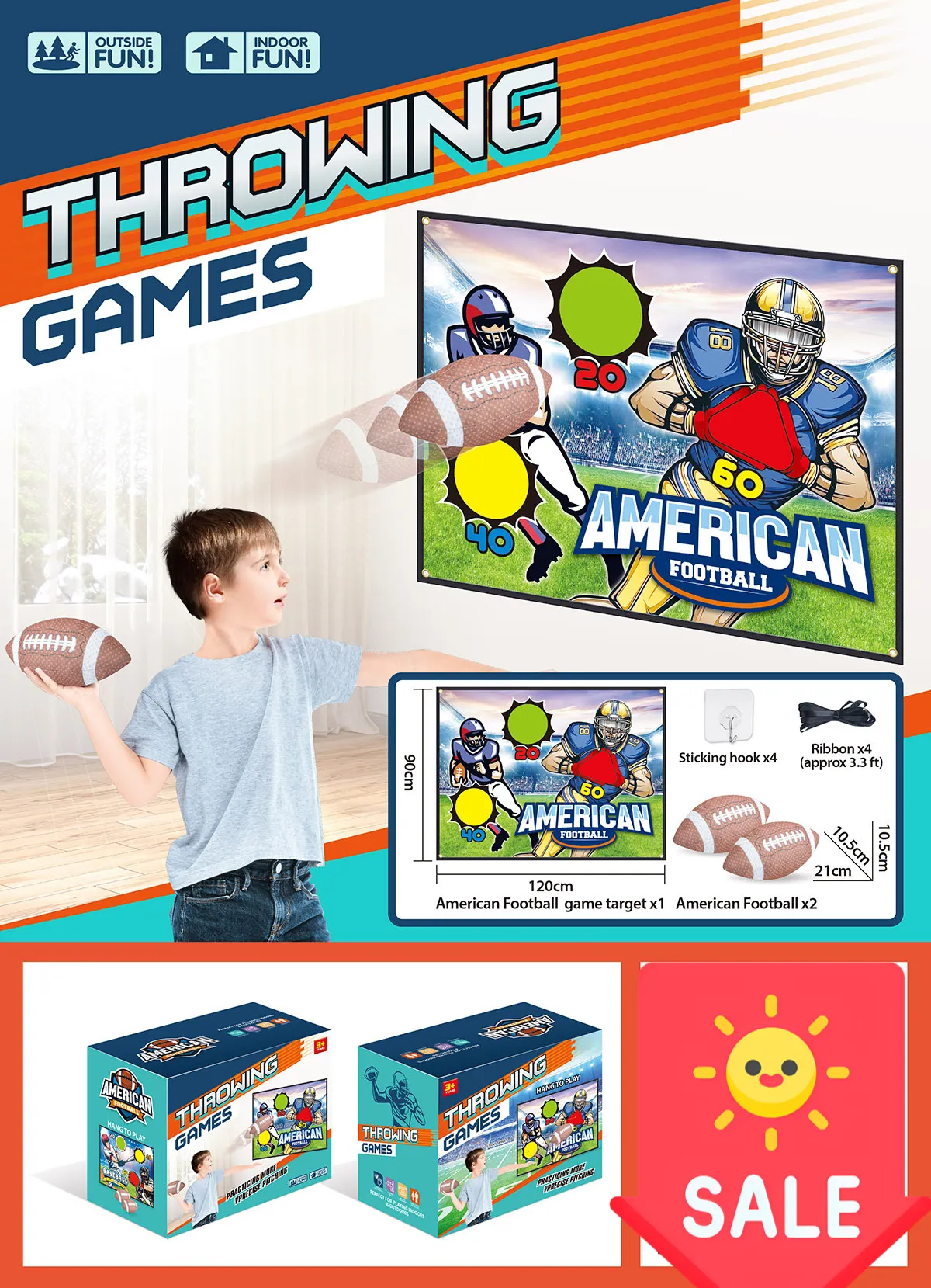 Ensemble de balles de football 3 en 1 pour enfants, en tissu olive, avec cible et pâte, jouets d'intérieur et d'extérieur_voghion.com