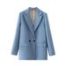 Women's Fashion Temperament Wind Two-button Suit Jacket_voghion.com