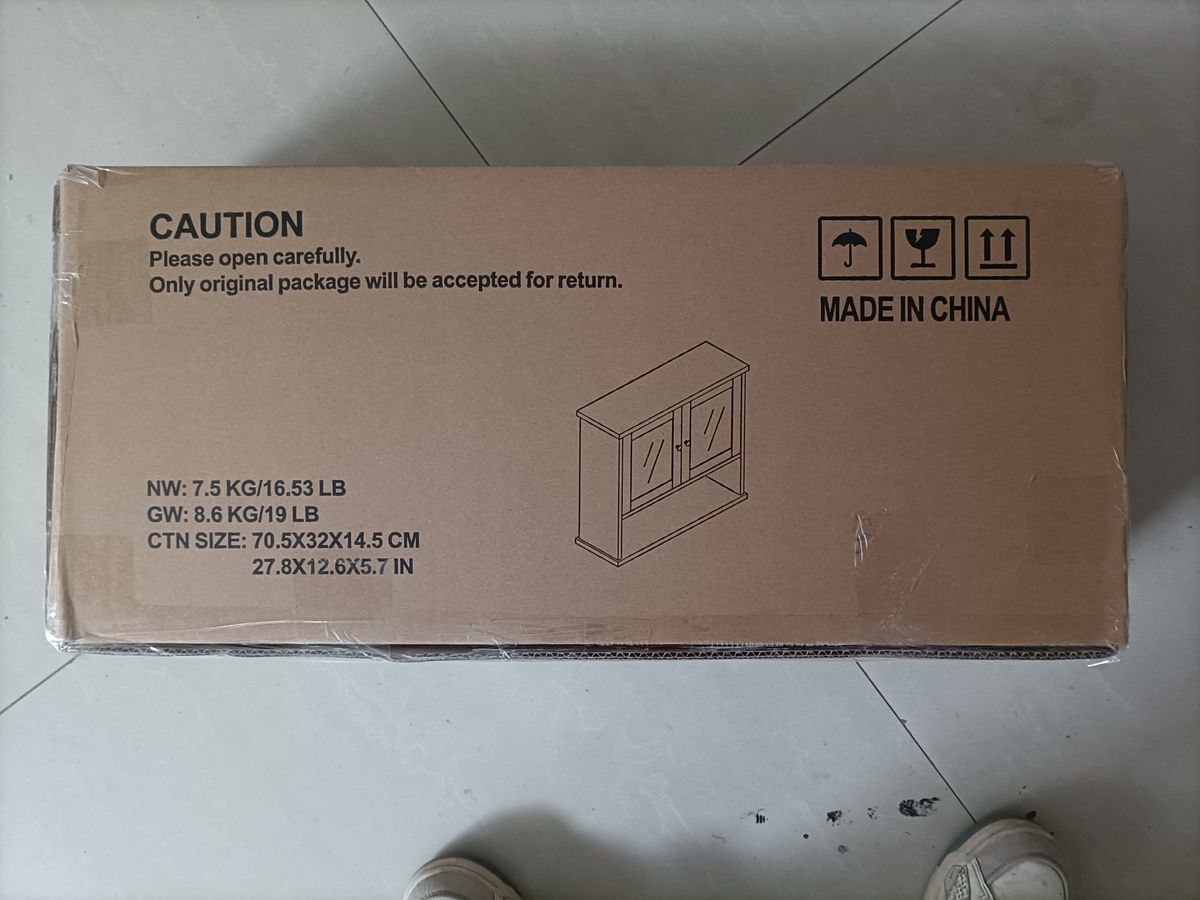 Meuble de salle de bain avec miroir, armoire à pharmacie blanche avec étagère réglable, meuble de toilette pour buanderie et cuisine_voghion.com