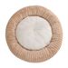 All-Season Round Dog Soft Comfortable Cat Bed Striped Plush Mat Donut Pet Nest_voghion.com