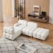 A 90.60-inch technology cloth beige sofa, waterproof, stain and cat scratch resistant, can comfortably sit in the apartment bedroom without taking up _voghion.com