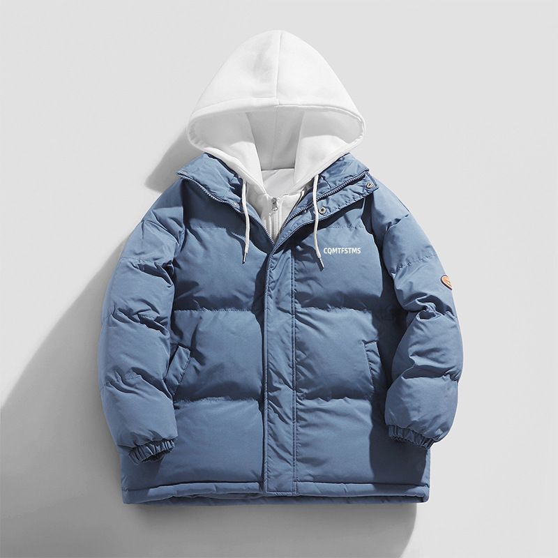 Cappotto ampio e spesso sciolto in cotone da uomo autunno e inverno_voghion.com