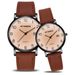 Orologio da studente, orologio al quarzo semplice e alla moda per uomo e donna, quadrante marrone, design digitale, modello retrò casual per coppie_voghion.com