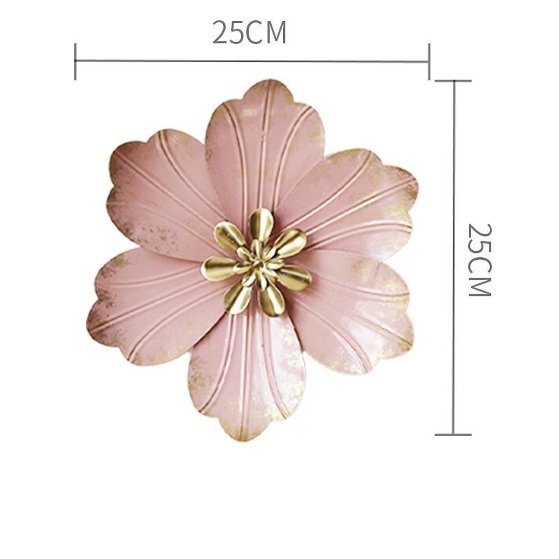 Light luxury metal three-dimensional flower wall decoration, living room, bedroom, TV wall decoration, single small wall decoration_voghion.com