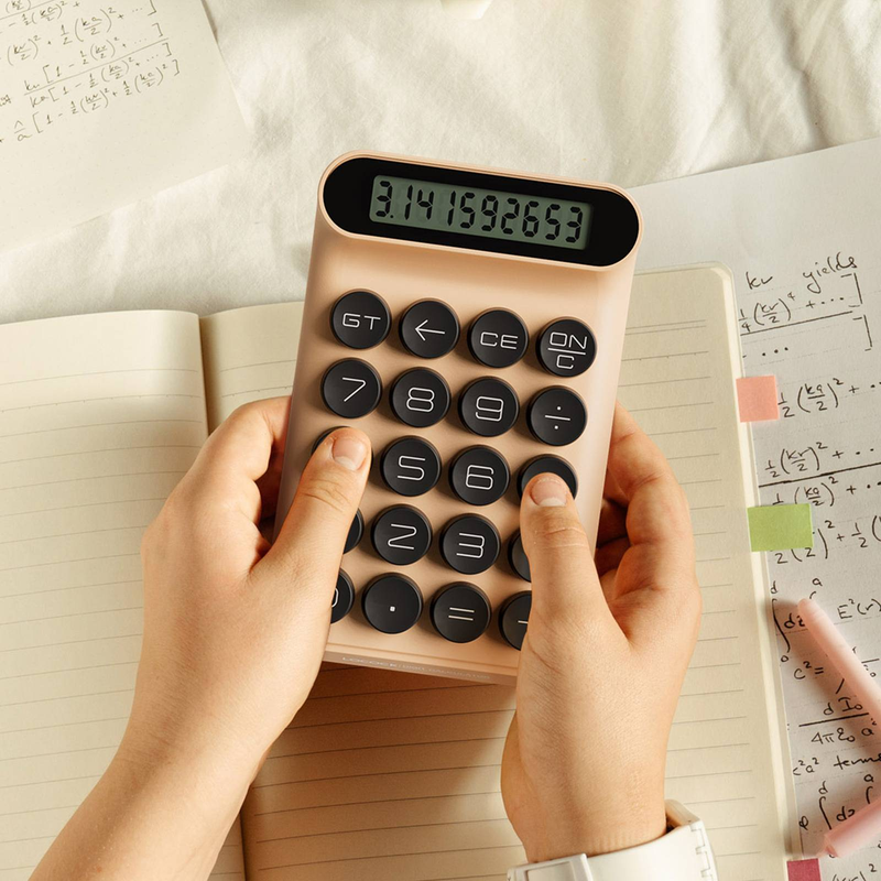 Mechanical Switch Calculator,Handheld For Daily And Basic Office,10 Digit Large LCD Display_voghion.com