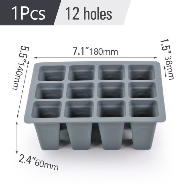 1pc Silicone 12 Cell Seed Starting Tray Seedling Germination Container Indoor Garden Nursery Pots Reusable Propagation Grow Box_voghion.com