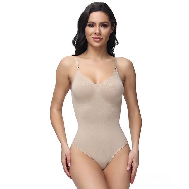 Vêtements de mise en forme du corps d'une seule pièce sans couture de commerce extérieur Sous-vêtements de mise en forme du ventre et des hanches pour femmes Vêtements de mise en forme du corps amincissants élastiques_voghion.com