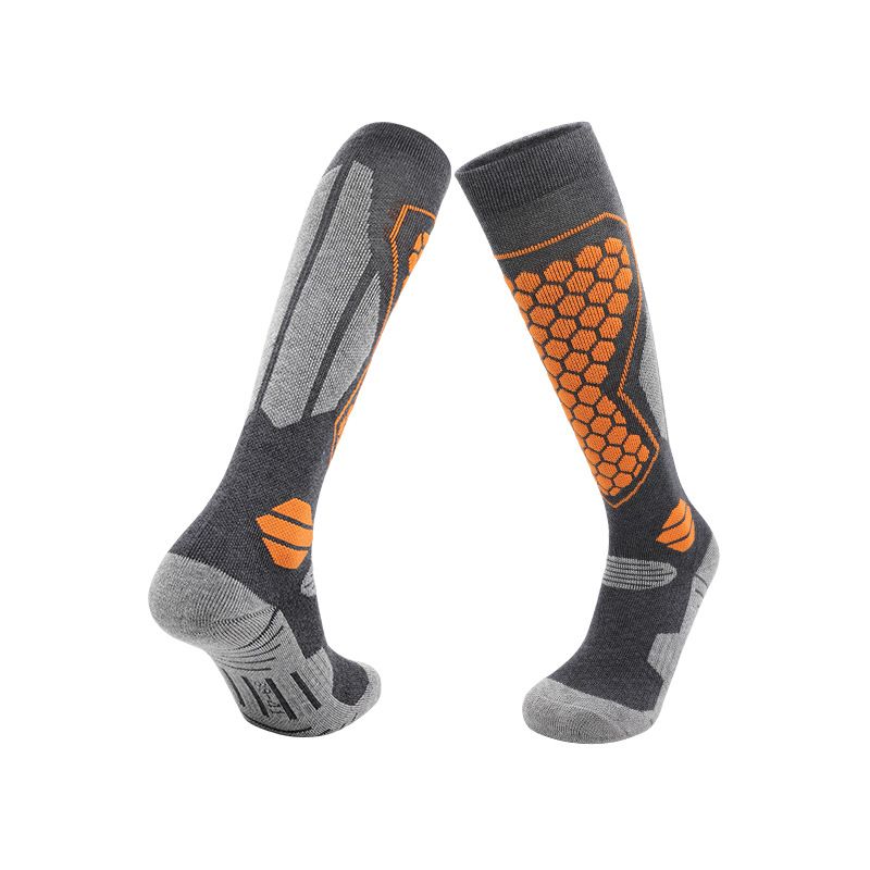 Outdoor Thickened Cold-Resistant Snow Thermal Merino Wool Long Tube Towel Bottom Ski Socks_voghion.com