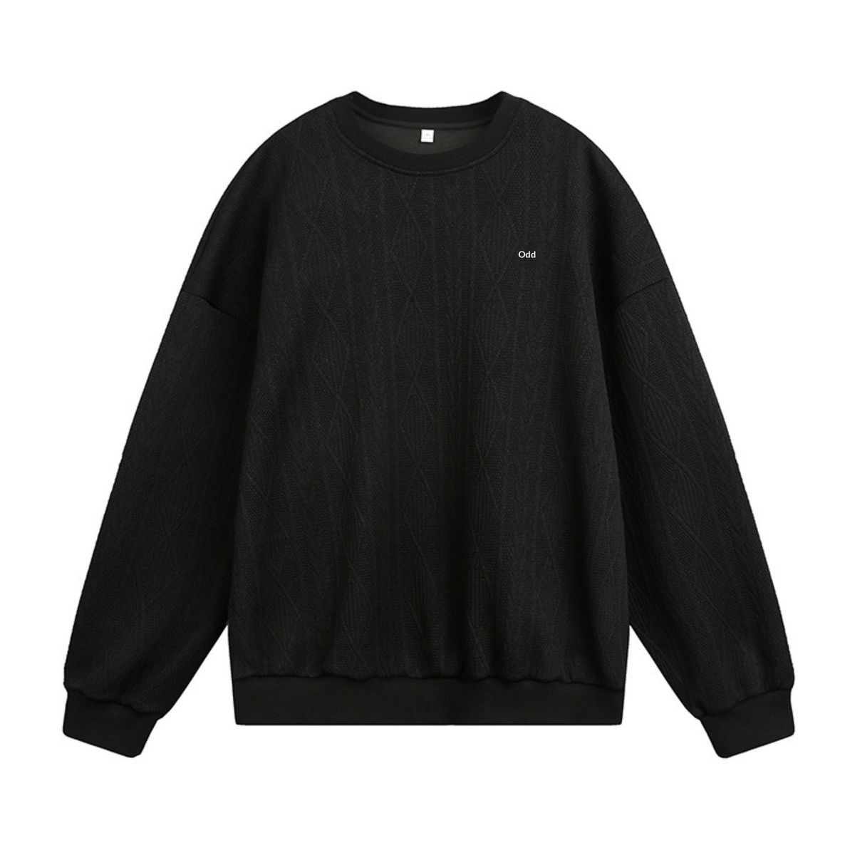 Nordmann Jakarlı Dokulu Ağır Sıklet Yuvarlak Yaka Sweatshirt Sonbahar Retro Renk Bloklu Harfli Nakışlı Hafif Eski Para_voghion.com