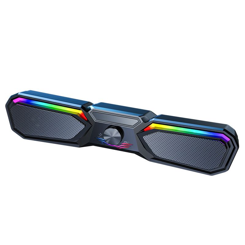 Altavoz Bluetooth inalámbrico, altavoz multimedia para computadora, barra de sonido con subwoofer con cable RGB, adecuado para PC, portátil, altavoces de escritorio_voghion.com