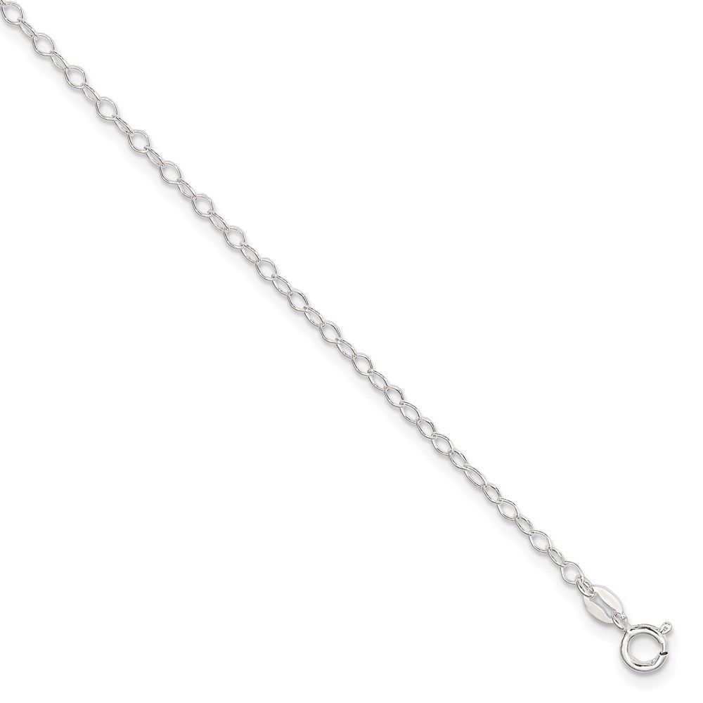 Sterling Silver 2.5 Mm Fancy Anklet_voghion.com