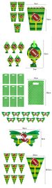 Rugby themed birthday party venue decoration props, disposable paper cups, plates, tableware sets, supplies_voghion.com
