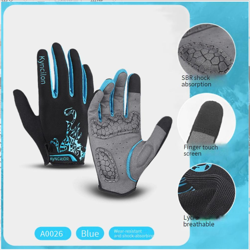 Sports & Entertainment riding windproof shock absorption fitness training wear resistant non slip long finger gloves_voghion.com