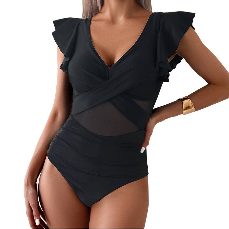 2025 New Swimsuit Bikini Women's Quick-drying Sports One-piece Swimsuit_voghion.com