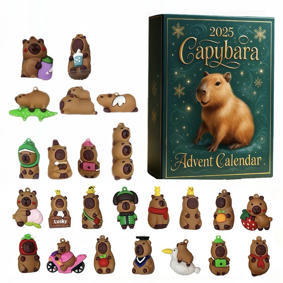 Kapibala Christmas Advent Calendar Countdown 24 Days Halloween Gift Blind Box_voghion.com