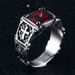 Mode Mode Persönlichkeit Exquisite Rot Zirkon Kreuz Muster Ring Charme Herren Party Schmuck Zubehör Amulett Geschenk_voghion.com