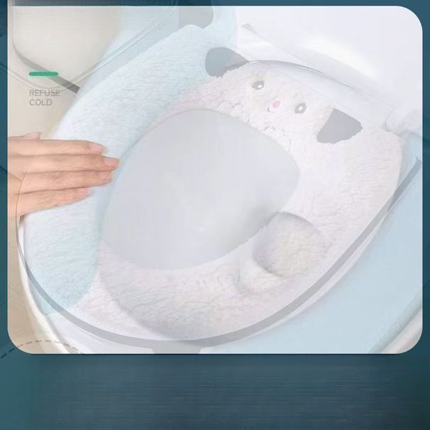 Cuscino invernale impermeabile ispessito per sedile domestico con cerniera tipo copriwater universale per tutte le stagioni_voghion.com