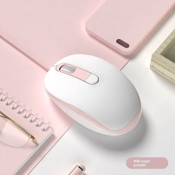 Maus Wired Xiaomi Redmi Bookpro16/Neutral/14 Gut aussehende Mädchen Büro Rosa Stumm_voghion.com