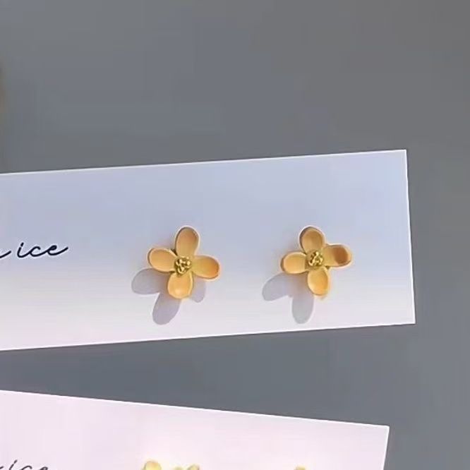 Super Fairy Osmanthus Long Tassel Earrings, Ear Clips With High-end Temperament, Niche Simplicity, Autumn And Winter_voghion.com