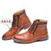 Ark Bird New Brogue Echte Casual High-Top-Schuhe Herren Leder Martin Stiefel_voghion.com