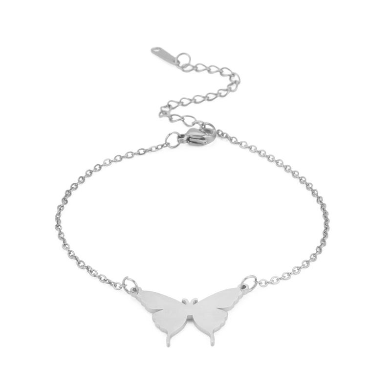 Bracciale piccolo fresco bracciale farfalla in acciaio inossidabile anti-scolorimento_voghion.com