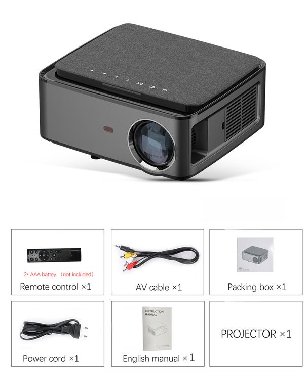Proiettore Full HD RD828 1080P Proiettore multischermo WIFI 1920 x 1080P Proiettore per smartphone 3D Home Theater Video Cinema_voghion.com