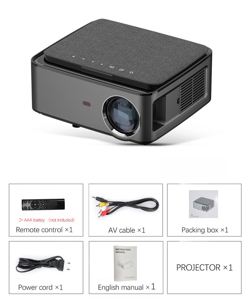 RD828 1080P Full HD Projektor WIFI Multiskærmsprojektor 1920 x 1080P Smartphone Projektor 3D Hjemmebiograf Video Biograf_voghion.com