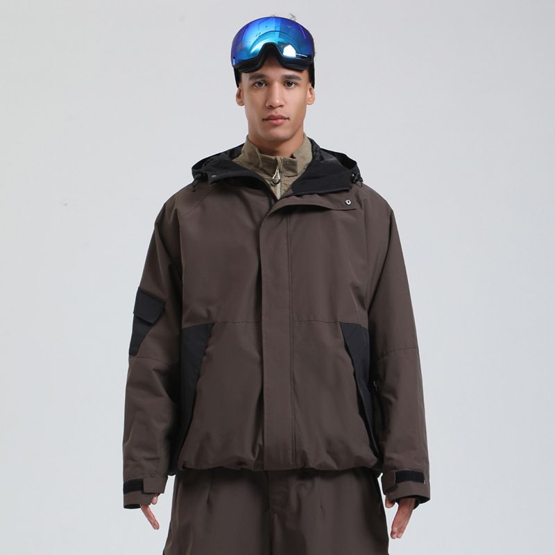 Traje de hombre de una sola tabla suelto impermeable a prueba de viento cálido deportes al aire libre traje de comercio exterior estilo de mujer_voghion.com
