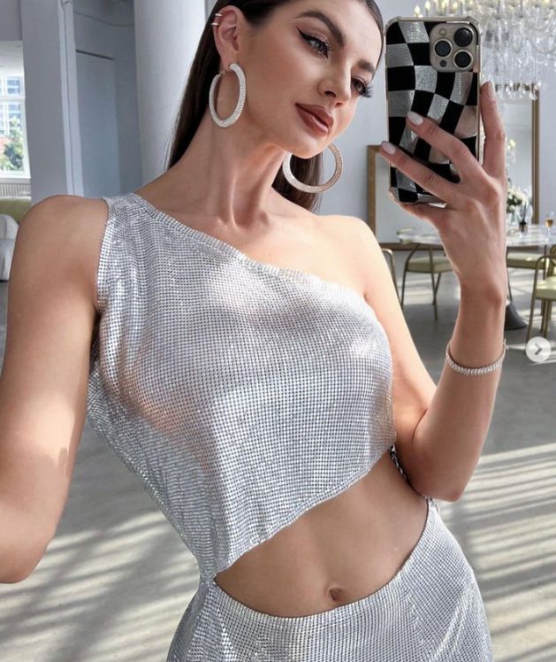 LH3595 European and American hot selling vest sexy rhinestone inlaid diamond cloth shoulder sexy irregular top wrapped chest vest_voghion.com