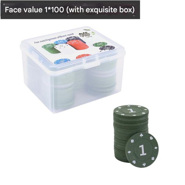 High Quality Single Denomination Poker Chips 100PCS ,Assorted Poker Chip Set 100PCS- For All Gaming Scenarios,Casino & Home Use_voghion.com