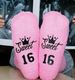 Unisex Pink dispensing socks sweet not my problem anymore_voghion.com