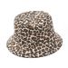 Spring retro simple double-sided leopard print fisherman hat outdoor sports leisure women's sun hat basin hat_voghion.com