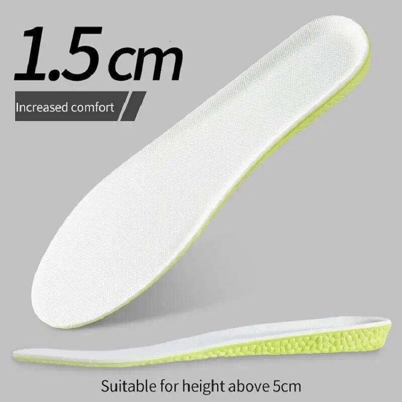 Usynlig Høydeøkning Innersåler Grønne Memory Foam Sko Sålepute Pustende Komfortabel for menn Kvinner Fotpleie innleggssåle_voghion.com