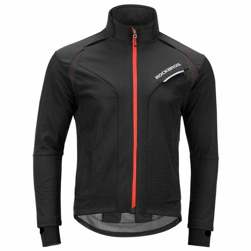 Chaqueta de ciclismo ROCKBROS Chaqueta de invierno para hombre Chaqueta softshell Talla asiática M-4XL_voghion.com
