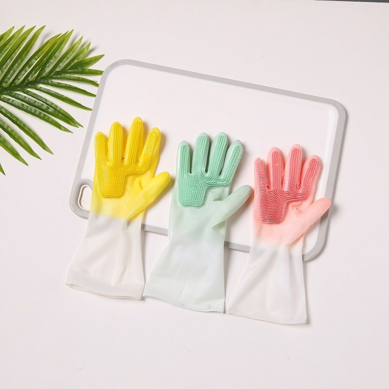 Thickened Gloves Laundry Artifact Rubber Bath Massage With Brush Latex Dishwashing Kitchen_voghion.com