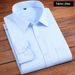 Pulse Pulse White Men Long Sleeve Solid Color Men's Style Loose Non-Iron Business Black Thin Korean Cotton Shirt_voghion.com
