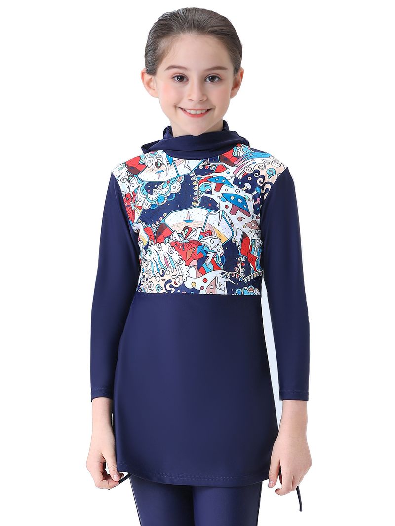 Muslim Swimwear Swimsuit Girl Conservative Swimsuit Bukini Children's Beach Swimsuit_voghion.com