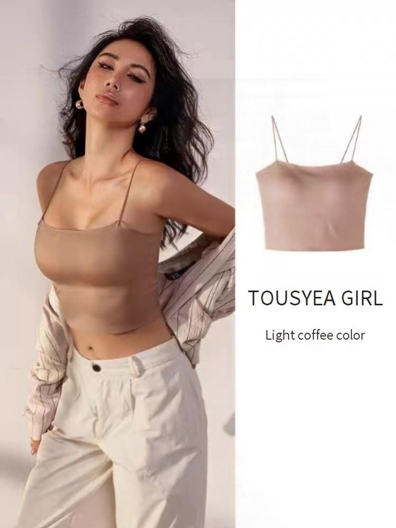 Women's Intimates Summer Underwear One Piece Underwear With Bra Pad Bottom Beautiful Back Tube Top_voghion.com