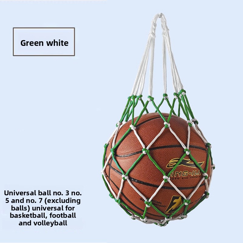 Multisport-Balltasche aus Netzstoff – Atmungsaktives Kordelzug-Design für Basketball, Fußball und Volleyball. Leichter Sportgeräteträger mit Griffen_voghion.com