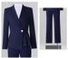 Elegant Autumn/Winter Business Suit Set – Slim-Fit TR Blazer With Pants(Professional Office Wear, Navy/Black, S-4XL)_voghion.com