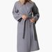 Waffle Soft Knit Lightweight Kimono Bathrobe Women's Soft_voghion.com