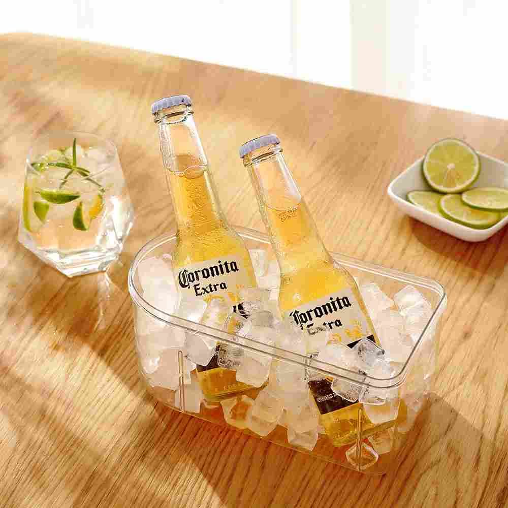 Stampo per ghiaccio in PP con coperchio, vassoio per cubetti di ghiaccio a doppio strato, stampo per cioccolato, accessori da cucina per bar_voghion.com