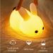 1PC Touch Rabbit Night Lights Silicone Dimmerabile USB Ricaricabile Lampade per Bambini Regali per Bambini Cartone Animato Carino Animale Coniglio Lampada da Notte_voghion.com