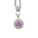 Collana da donna con ciondolo rotondo in zircone rosa spodumene viola con taglio a stella da 5 carati, luce fluorescente, colore cangiante, temperamento semplice_voghion.com
