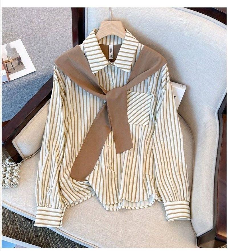 Women's Clothing loose lapel chic long sleeved top trend_voghion.com